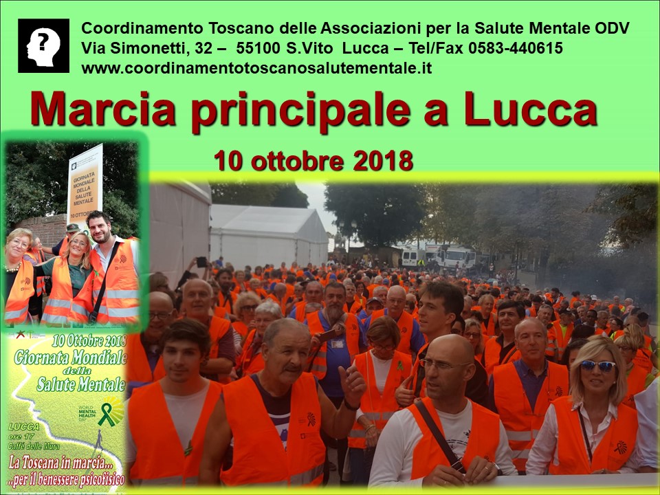 volantino della marcia con il programma